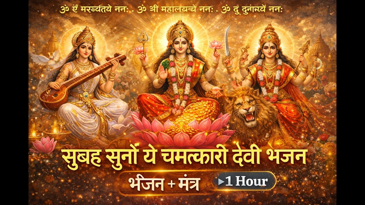 Saraswati Lakshmi Durga Bhajan With Mantra | Morning Devi Bhajan | Devi Bhajan | #bhajan #mantra