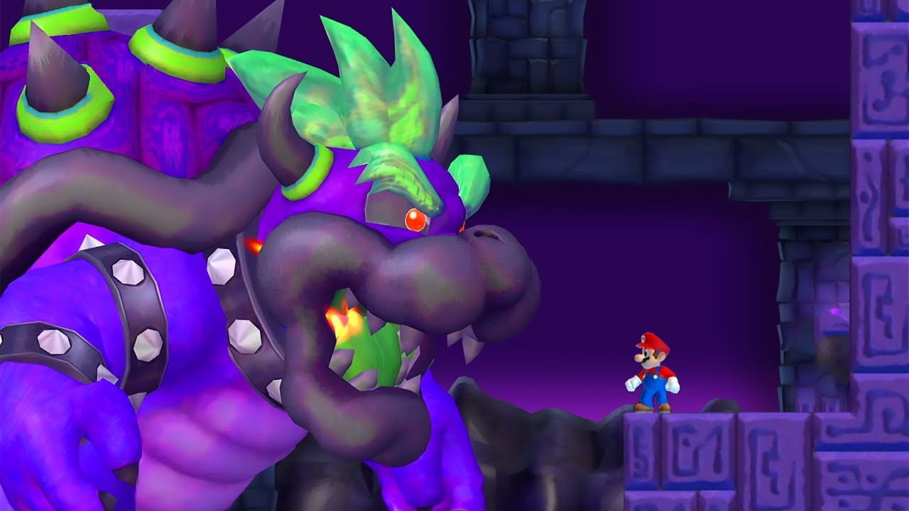 New Super Mario Bros. Wii - Secret Poison Bowser Boss Battle