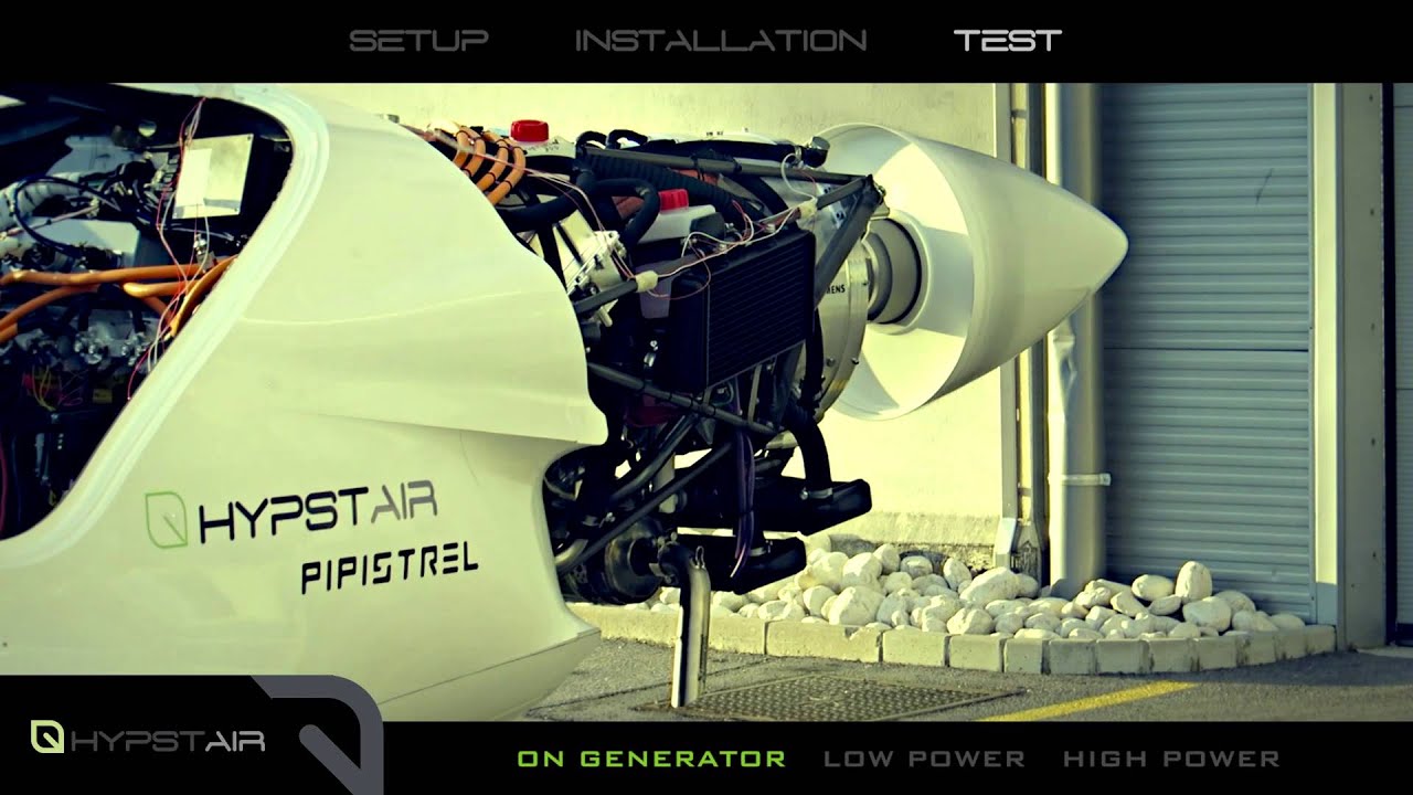 Hypstair 200 kW serial hybrid electric powertrain. First power up.