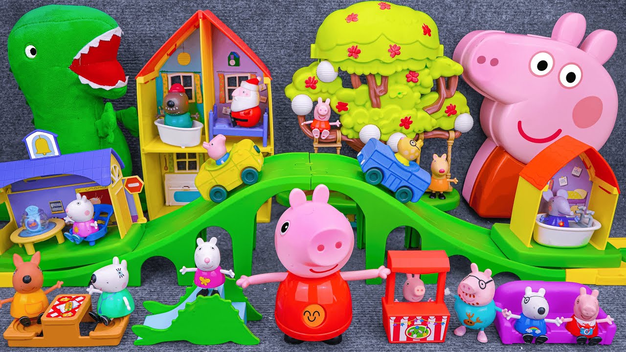 98 Minutes of Satisfying ASMR Unboxing 🌳 Adorable Peppa Pig All Around Peppa’s Town Playset