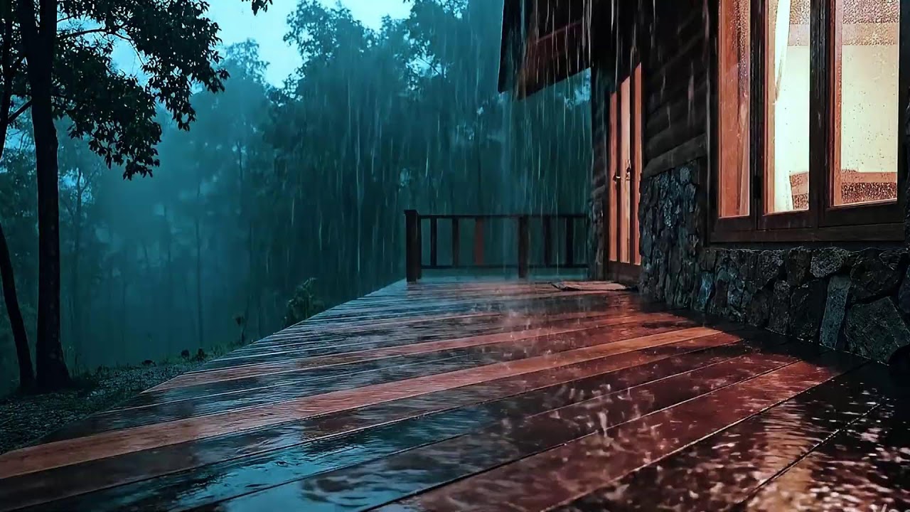 Soothing Rain for Deep Sleep with Distant Thunder for Stress Relief | Relaxing Rain Ambience