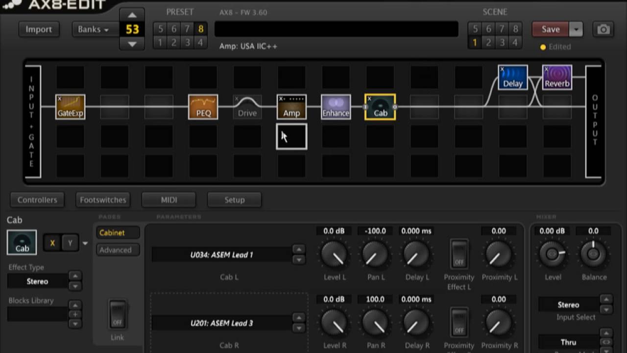 AX8 tweaking session - MKIIC++ 4 scenes preset