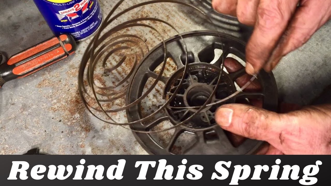 Honda Mower Engine Pull Cord Spring Repair/Rewind