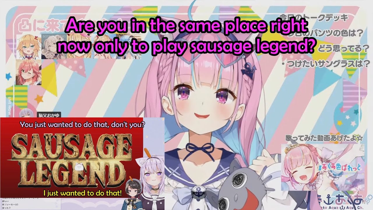 Subaru Teaching Okayu Play Sausage Legend and Subaru Okayu Aqua Birthday Call【Hololive English Sub】