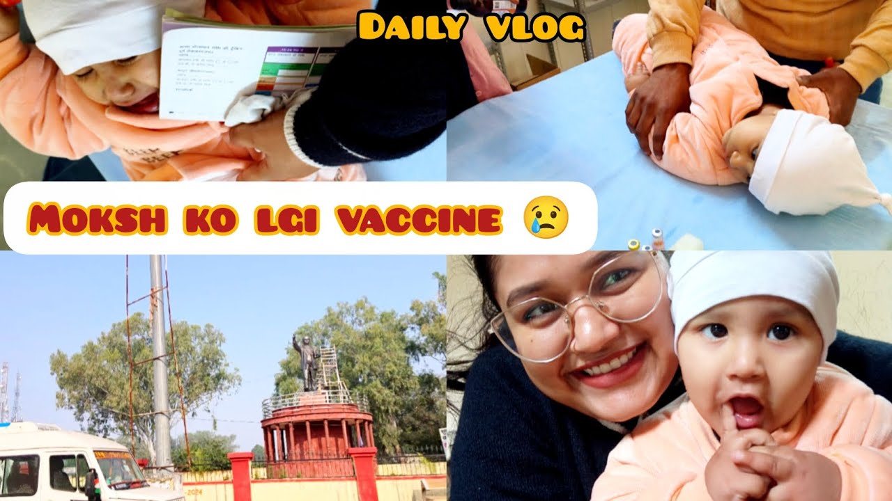 V-34 Moksh ka 9 months vaccination complete 😊#dailyvlog #indianvlogger #viral #babyvaccination