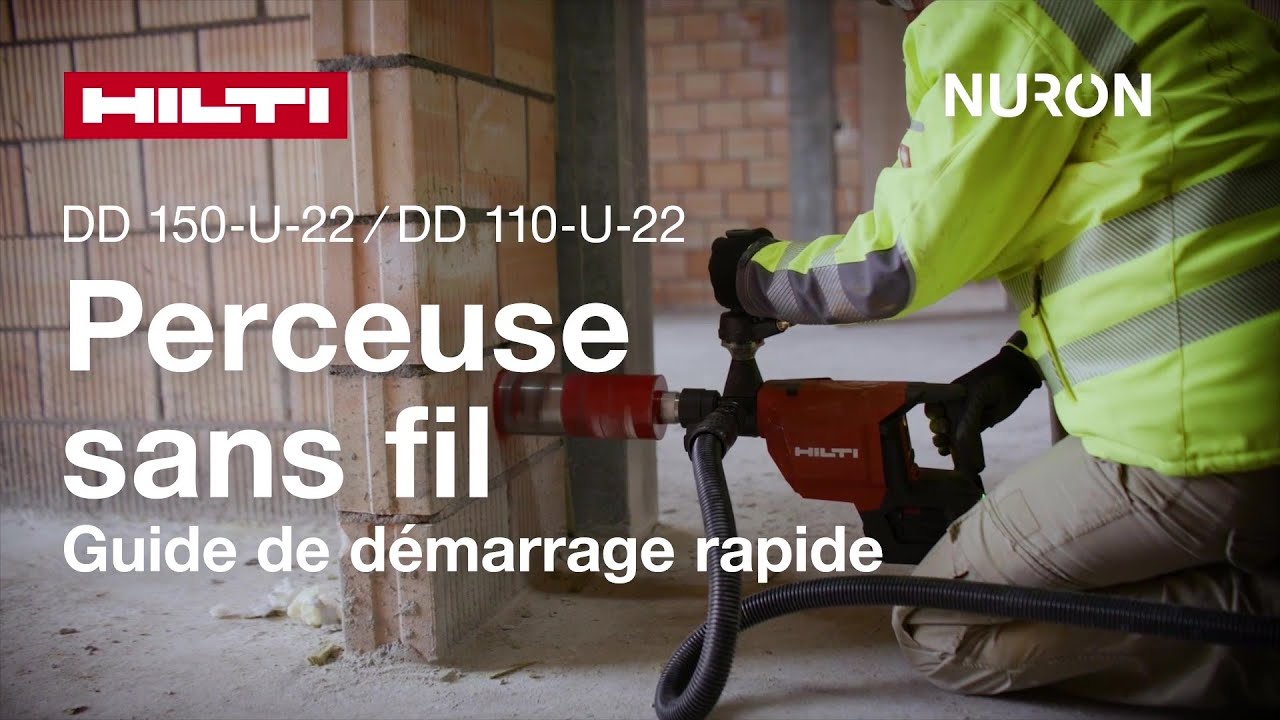 Hilti Nuron DD 150-U-22 et DD 110-U-22 – Perceuse sans fil – Guide de démarrage rapide