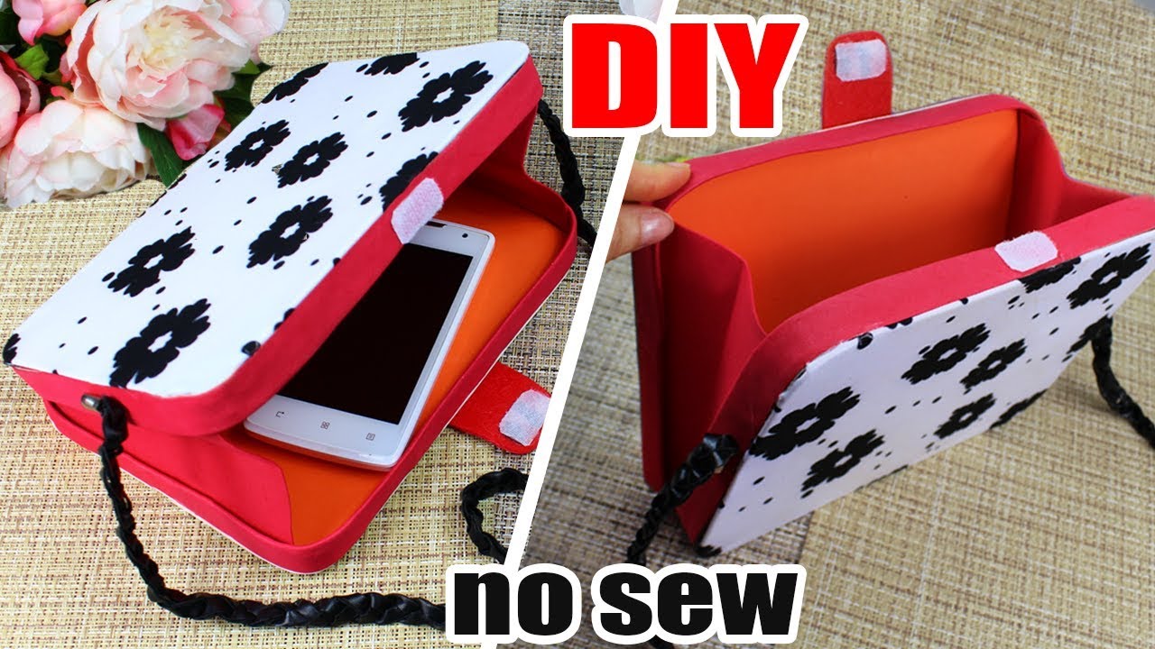 DIY CLUTCH PURSE BAG TUTORIAL NO SEW Easy