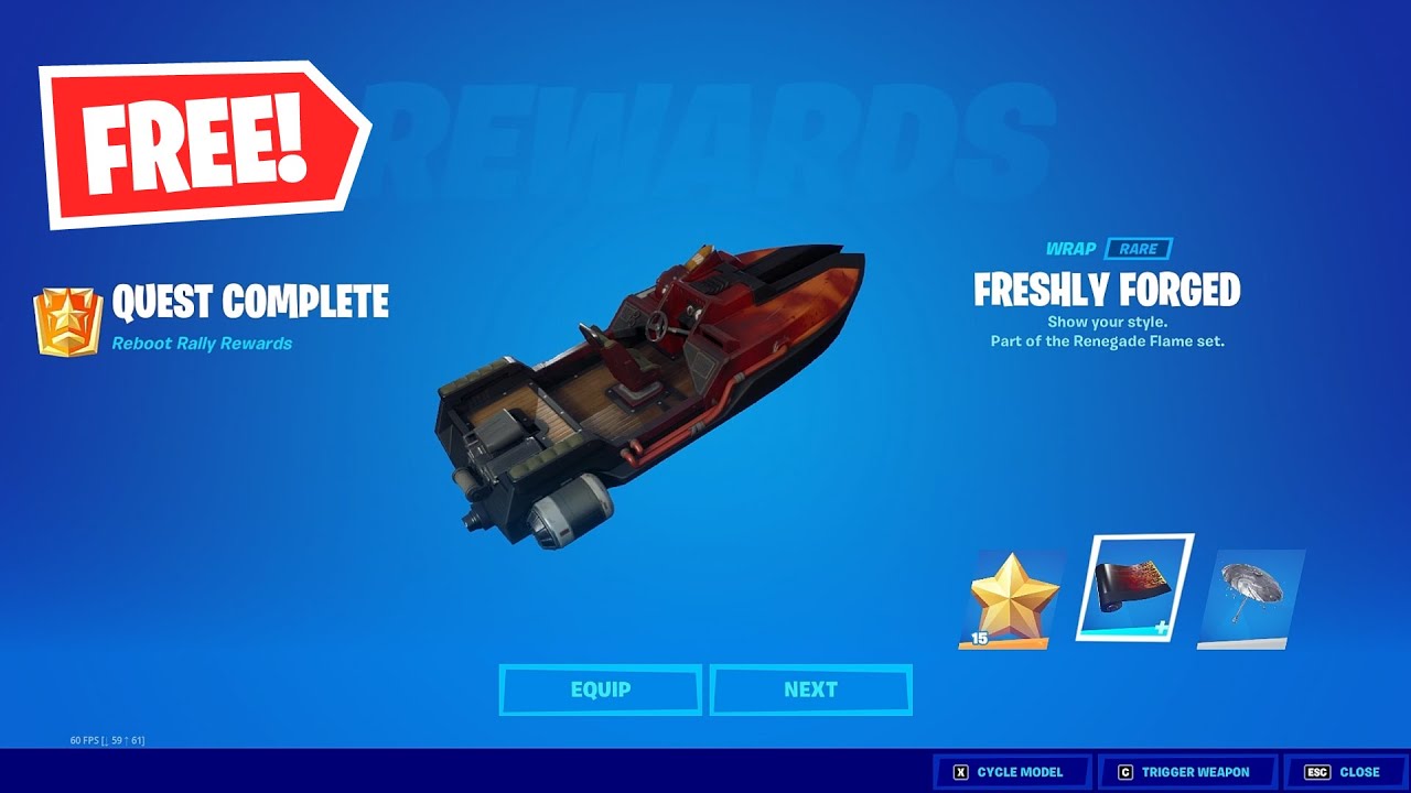 [FREE] How to unlock Freshly Forged Wrap and BARB-B-Q emoticon | Fortnite Reboot Rally Quest Part 1