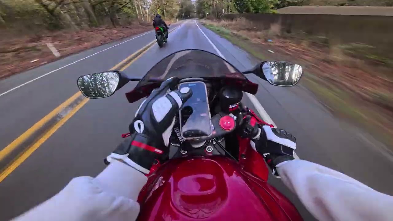 His first bike is a ZX6R!!!
