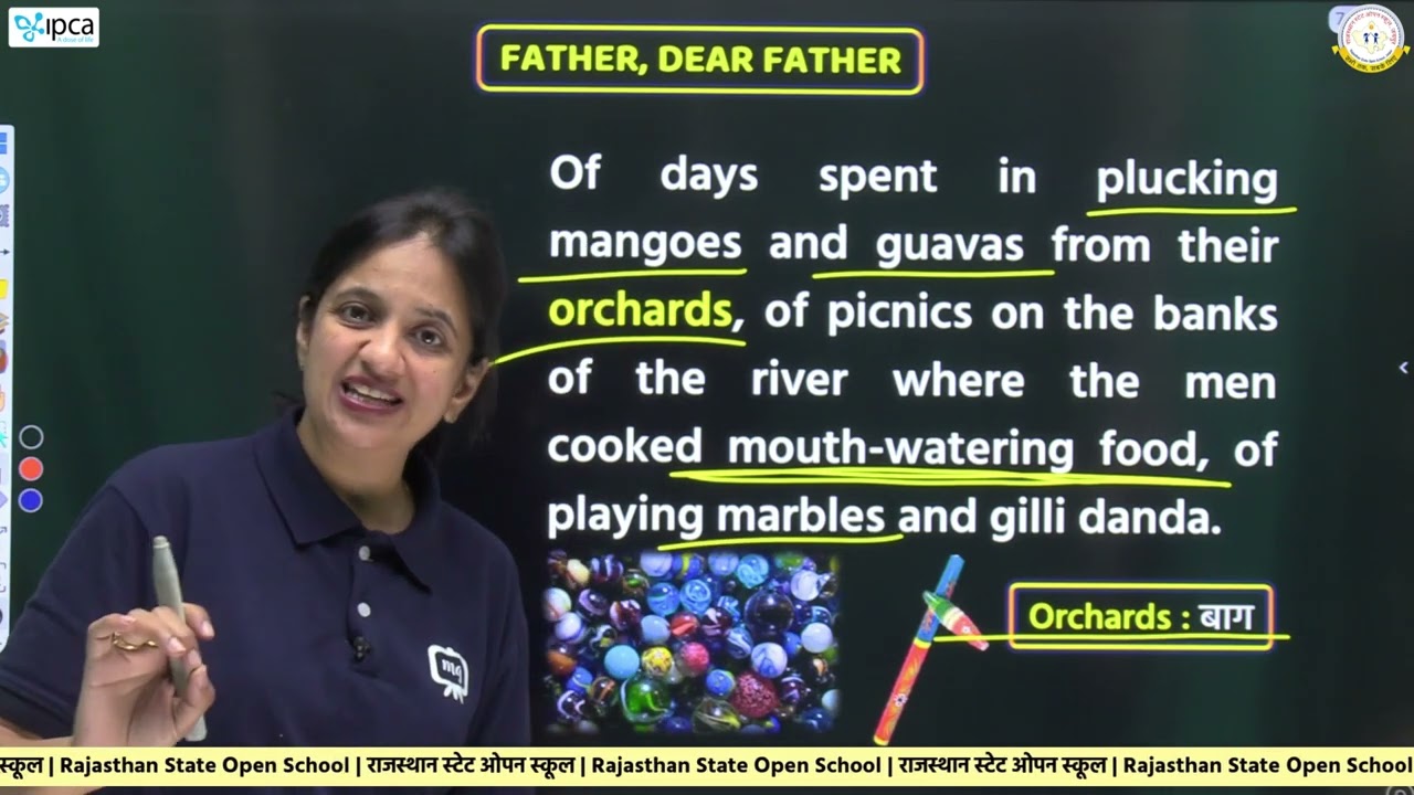 RSOS Class 12 English (302) Chapter 4 Father, Dear Father | RSOS 12th Class English | Part 01