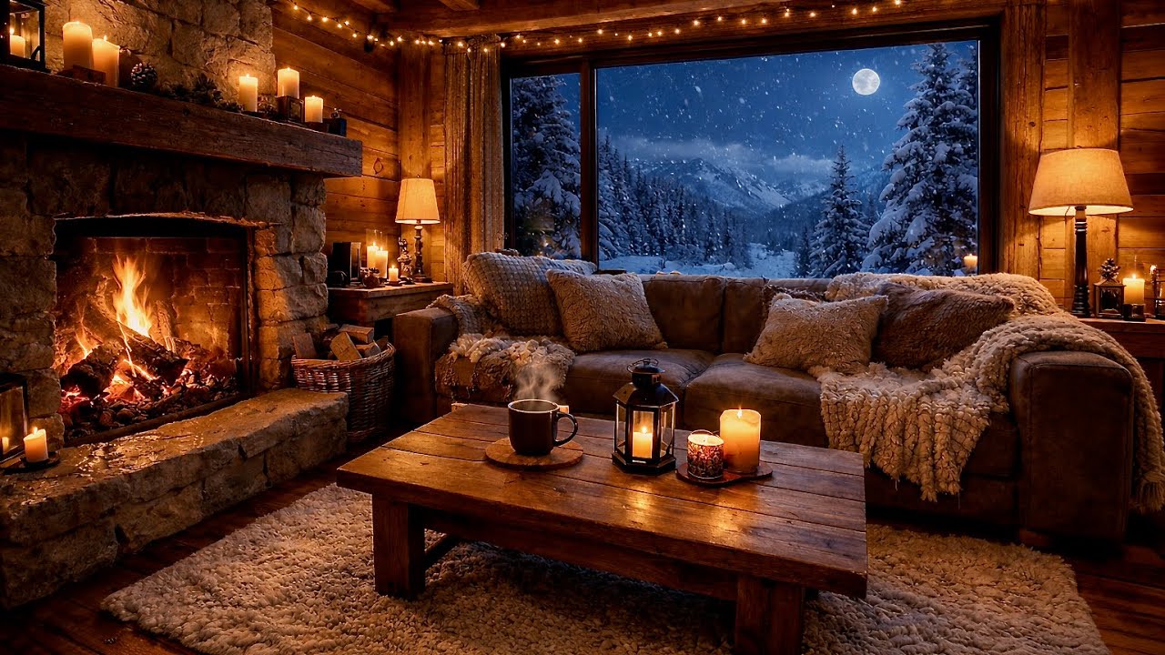 Relaxing Jazz in a Cozy Swiss Cabin