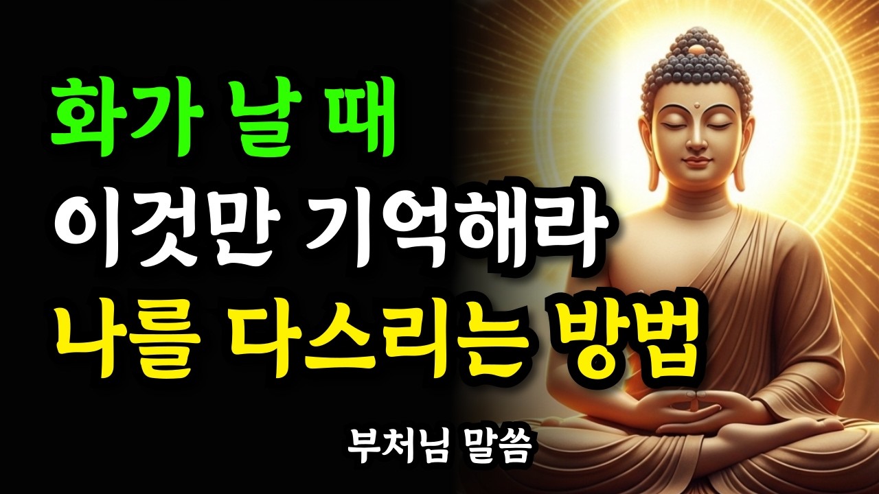 화를 내면 내 업장만 쌓인다, 순간의 분노를 다스리는 방법. 화많은 사람은 이렇게 살아야 한다 | 부처님 말씀 | 불교 명언