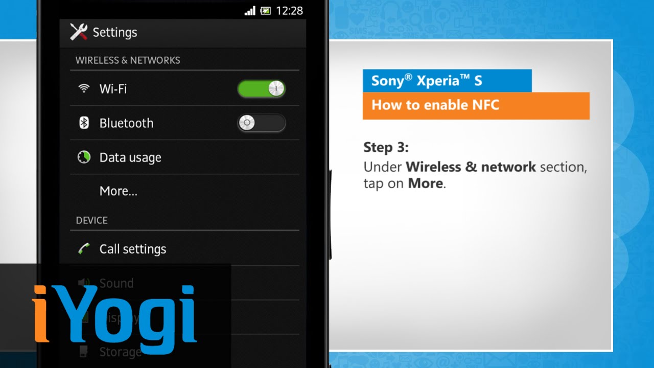 How to enable NFC in Sony&reg; Xperia&trade; S :Tutorial