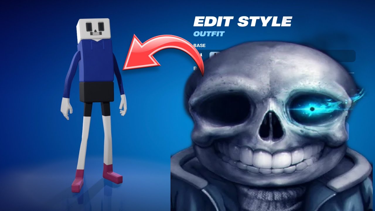 Fortnite Sans Undertale wrixel skin tutorial