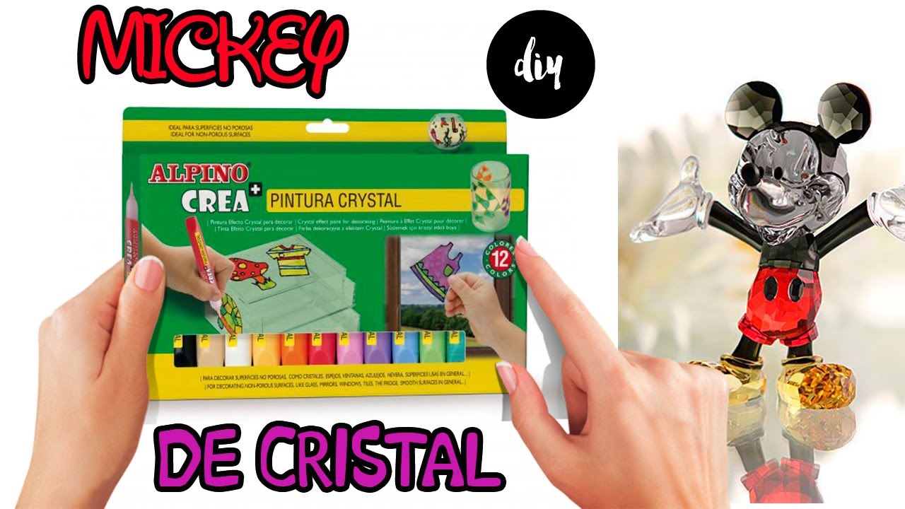 DIY Dibujando con pinturas de cristal a ¡MICKEY MOUSE!