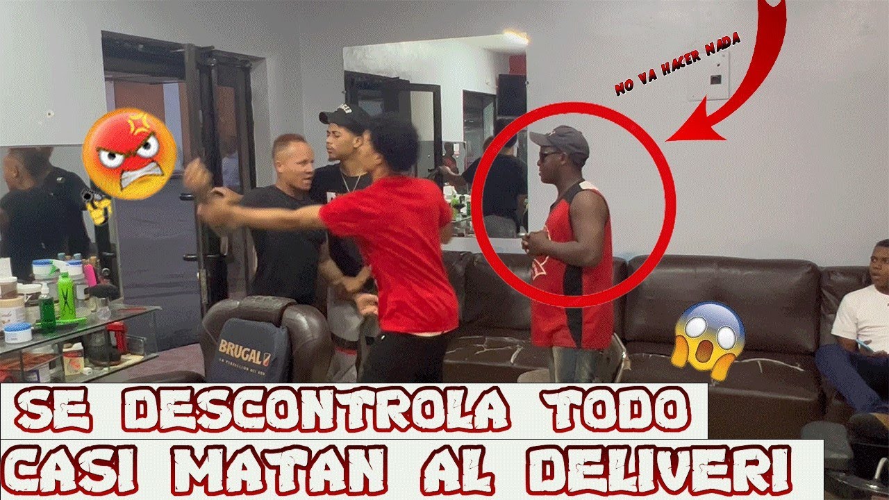 EL RUBIO 29 SE QUILLA FEO CON EL DELIBERY Y CASI LO MAT@ POR CULPA DE EL BARBERO (cámara oculta)