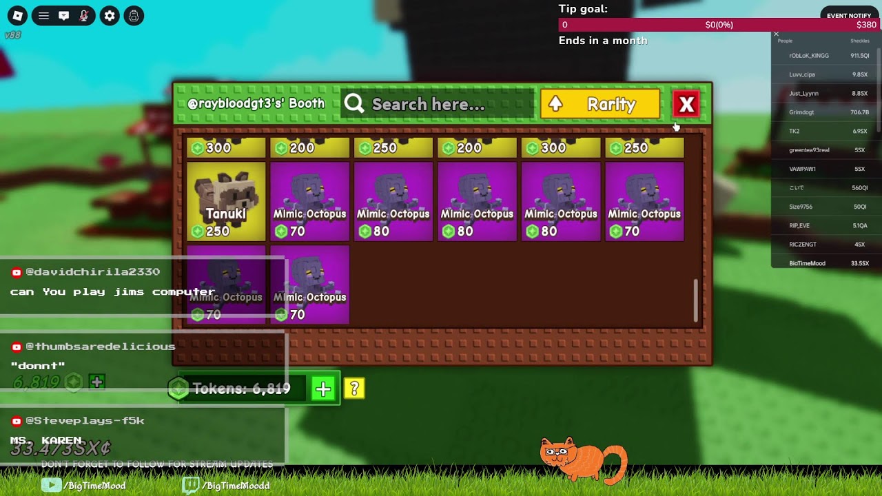 Messing around in Grow a Garden. Big Time giveaway announcement coming soon!