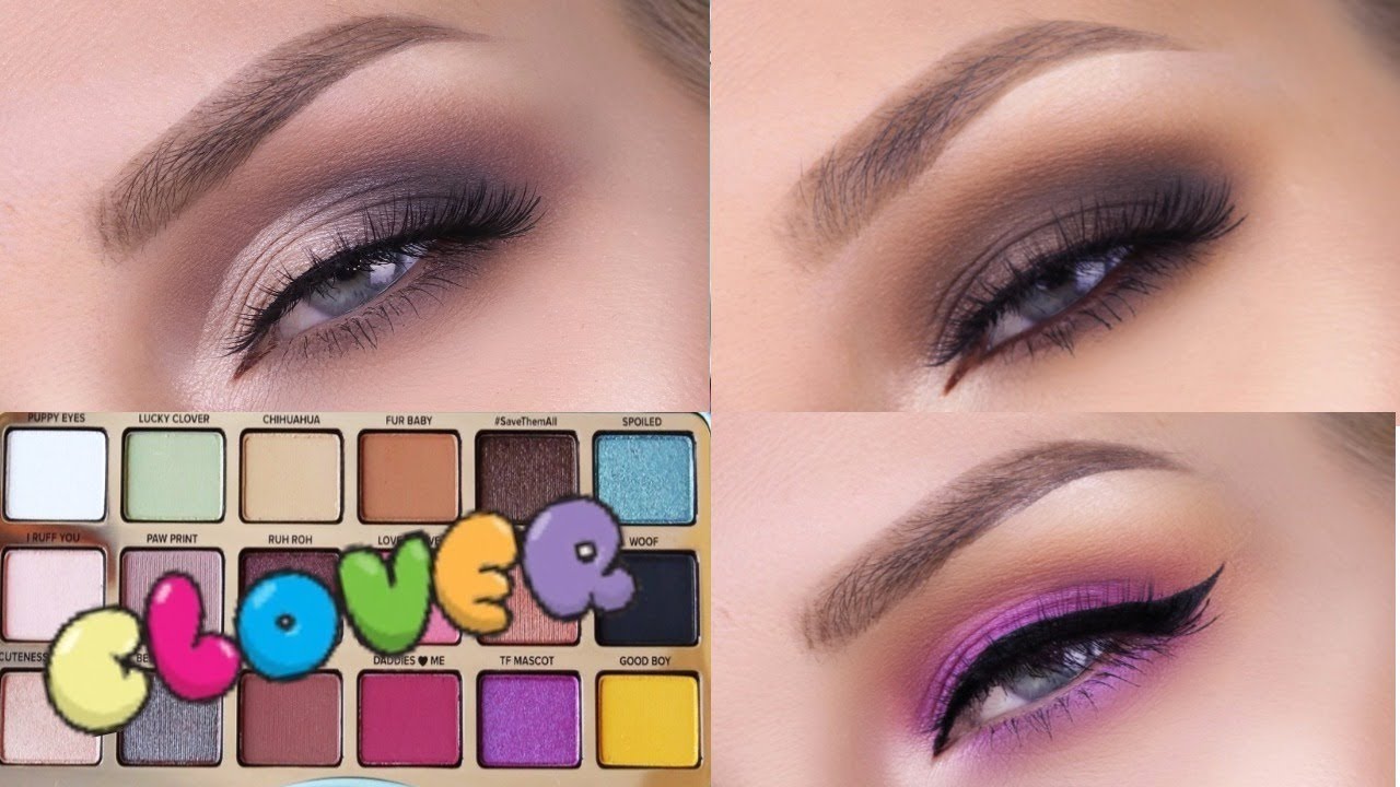 TOO FACED CLOVER - 3 LOOKS 1 PALETTE | LASHES LOVE & LEATHER