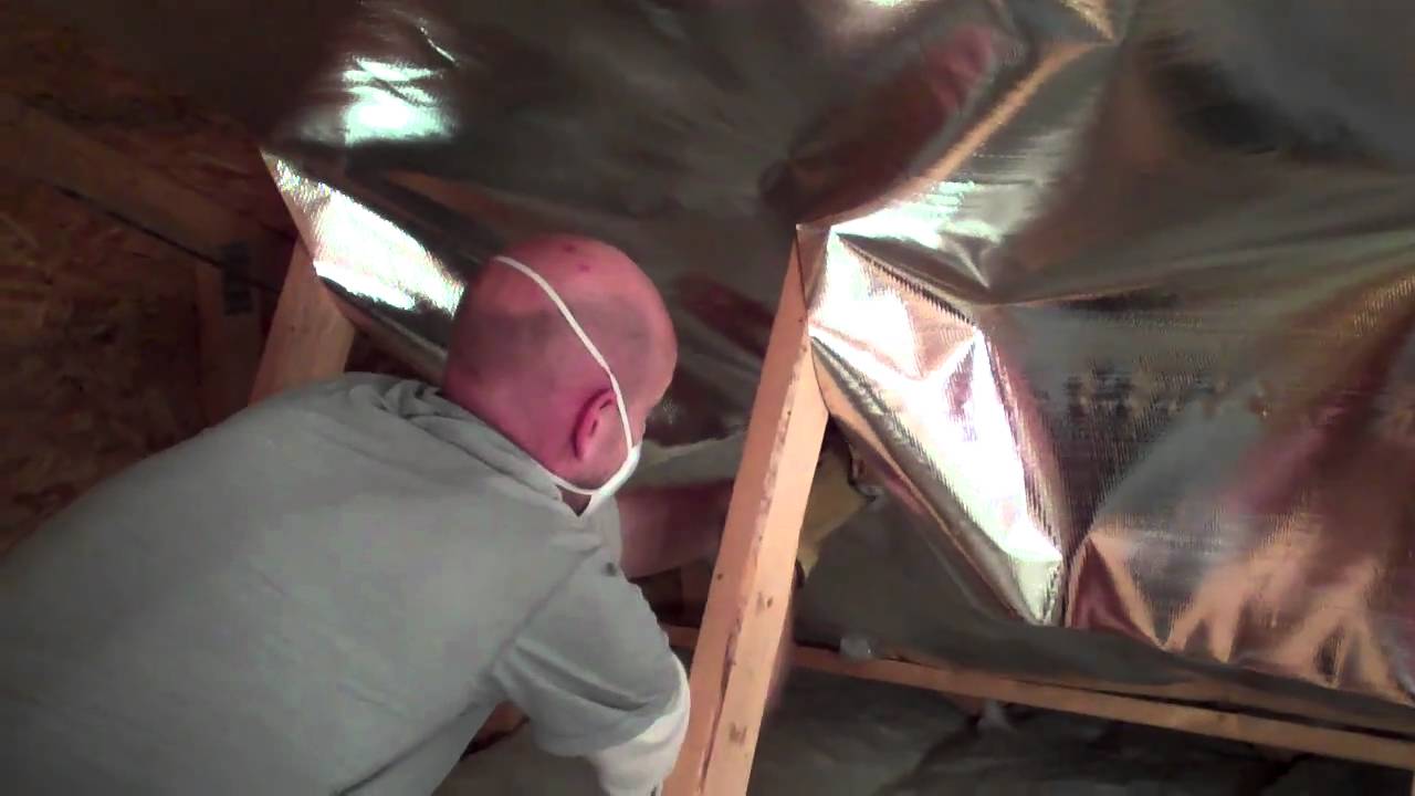 Installing Attic Radiant Barrier Insulation - Truss Built Attic.mpg