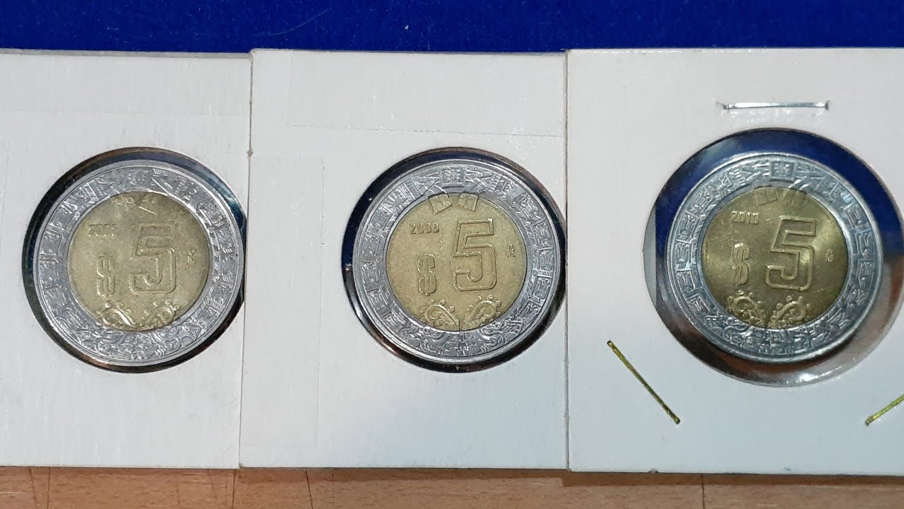 🥰Las 3 MONEDAS MÁS CARAS DE 5 PESOS