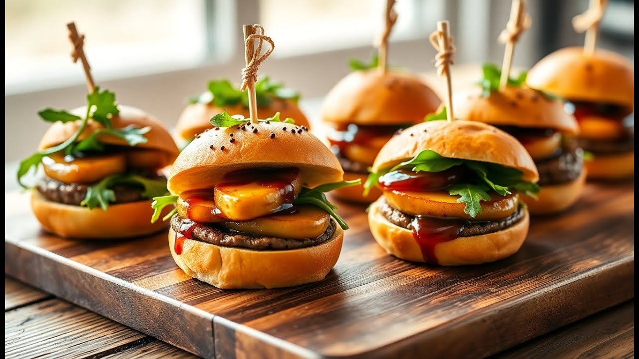 Mini Burgers Foie Gras & Confit d'Oignons