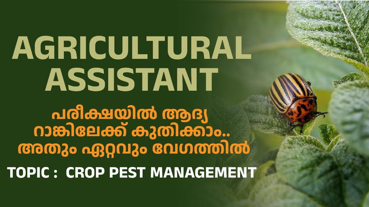 Agricultural assistant | Kerala PSC | Notification| Exam date | Crop Pest Management| Rank making