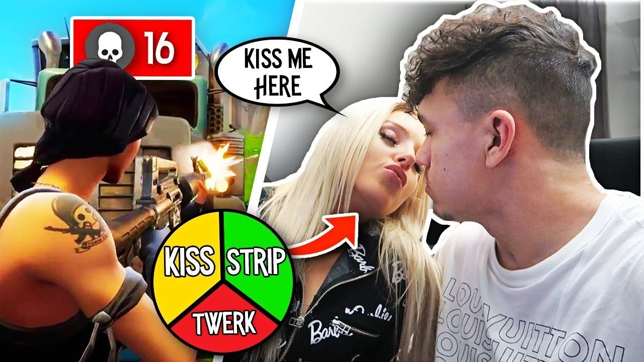 1 KILL = 1 DARE w/ GIRLFRIEND on Fortnite (Roulette Challenge)