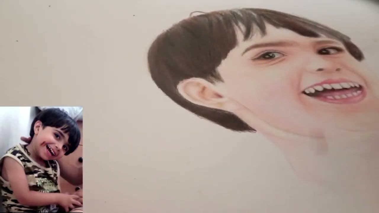 🎬 Hyperrealistic Colored Pencil Portrait of a Cute Child | Step by Step Tutorial