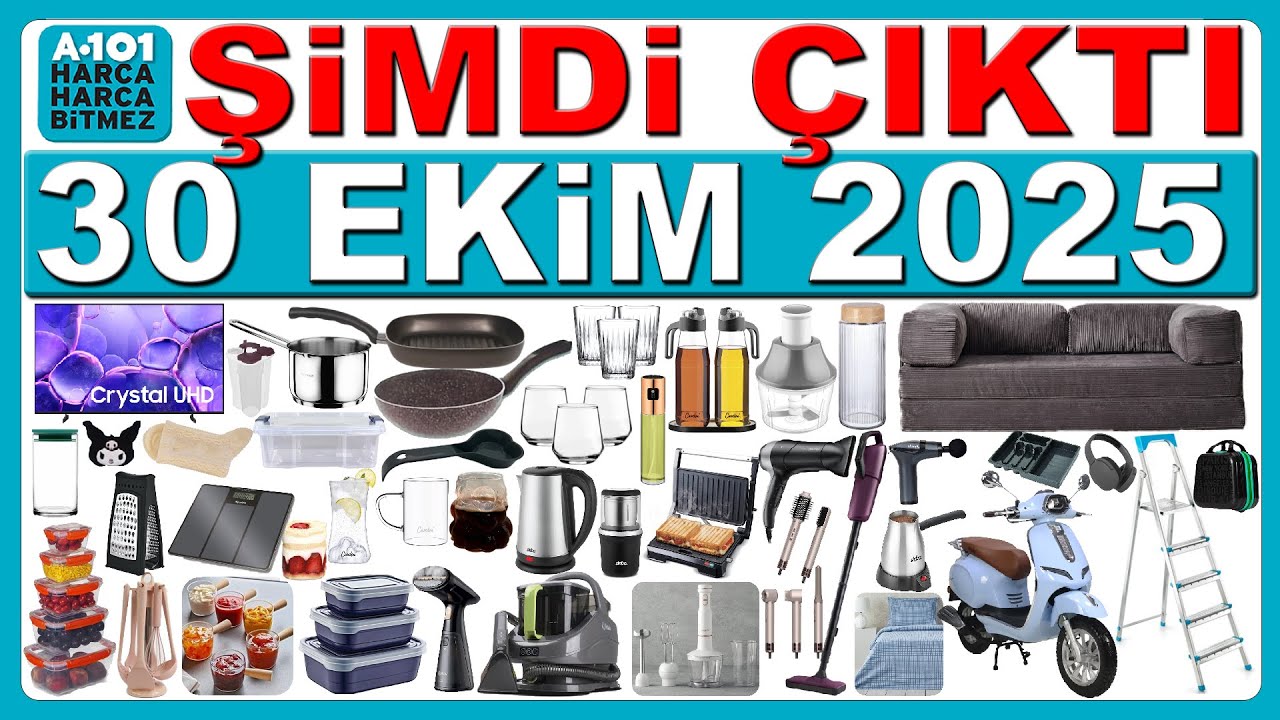 A101 30 EKİM 2025 | BUHARLI HALI YIKAMA MAKİNESİ | A101 &Ccedil;EYİZLİK AKT&Uuml;EL | A101 EV MUTFAK GERE&Ccedil;LERİ