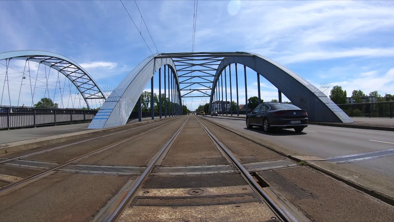 Straßenbahn Magdeburg: Fahrt vom Rathaus in den Herrenkrug