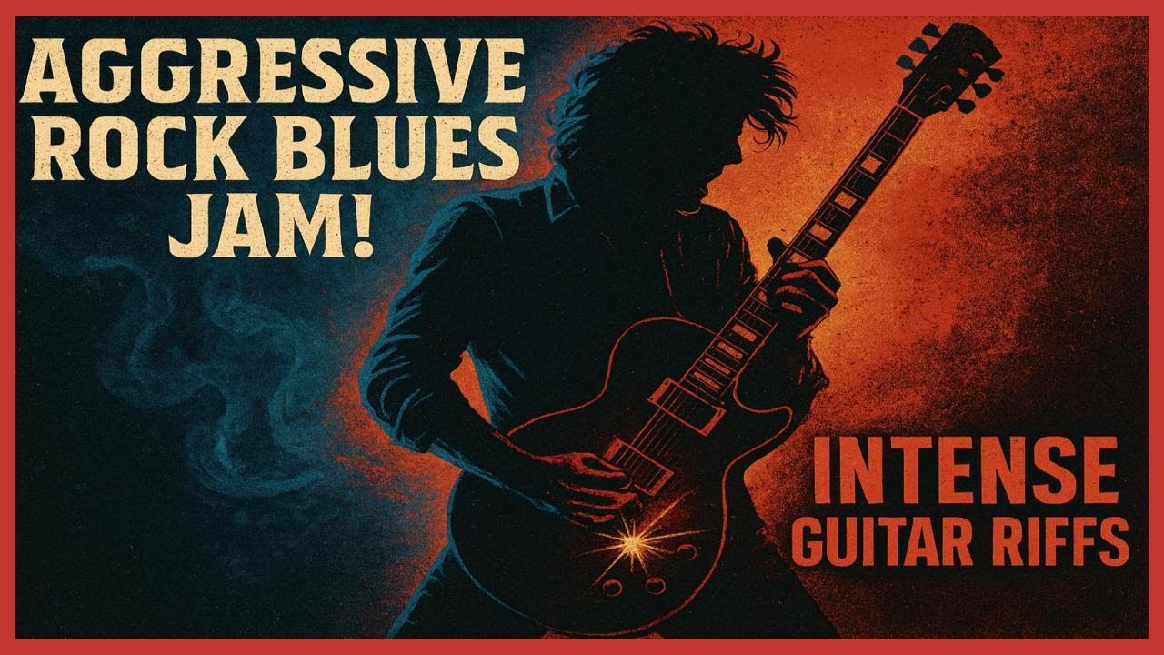 Hard Rock Blues | Aggressive & Intense Electric Guitar Jam