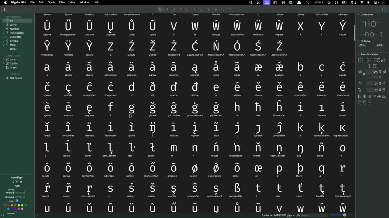 Adding Custom Ligatures To A Font With Glyphs Mini 2