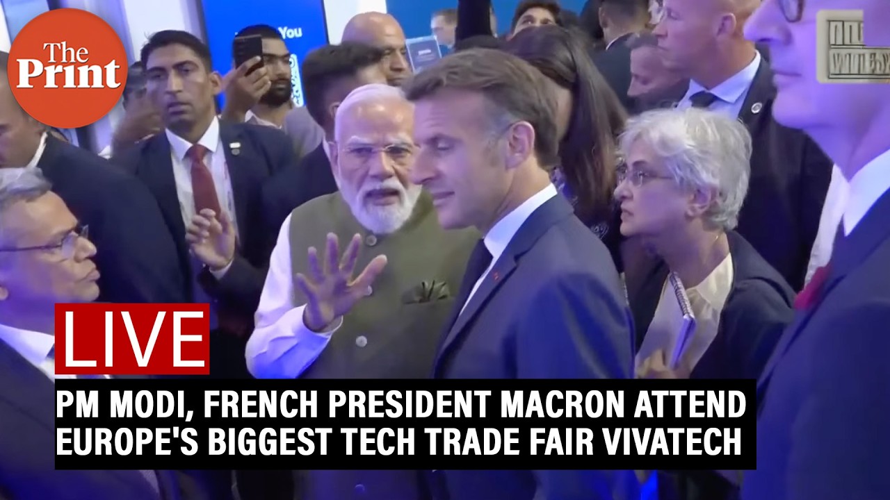 LIVE: PM Modi, French President Macron attend Europe's biggest tech trade fair Vivatech in Paris