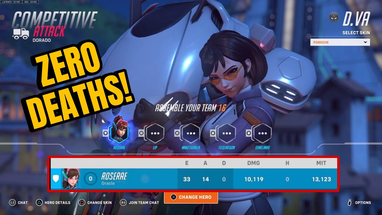 NEW DVA PORSCHE SKIN GAMEPLAY | 0 DEATHS | TANK BUFFS - Overwatch 2