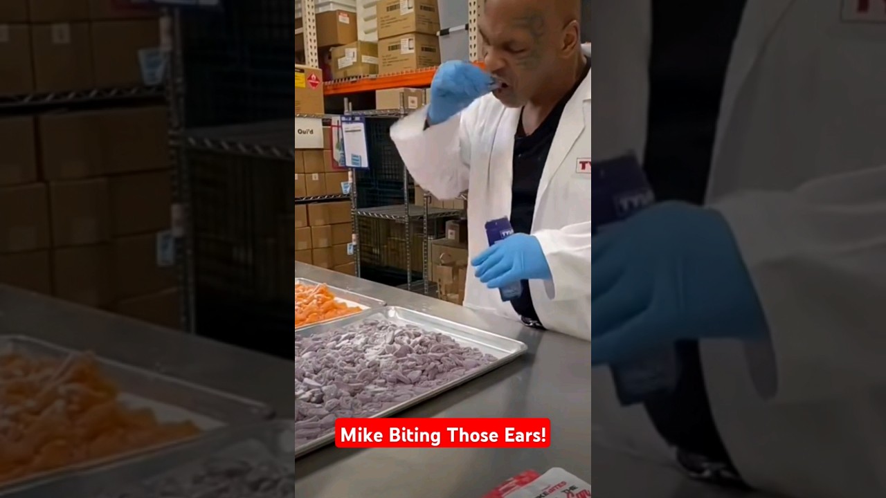 Mike Tyson Biting Gummy Ears
