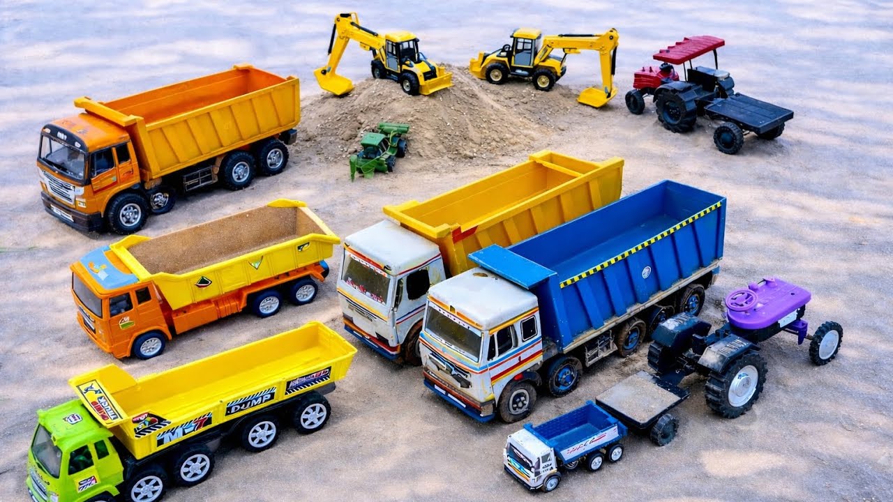 New | JCB5CX  Loading Stone Tipper VOLVO Turck Tractor Dumper Turck Pickup Magic Rickshaw |Ay Toys