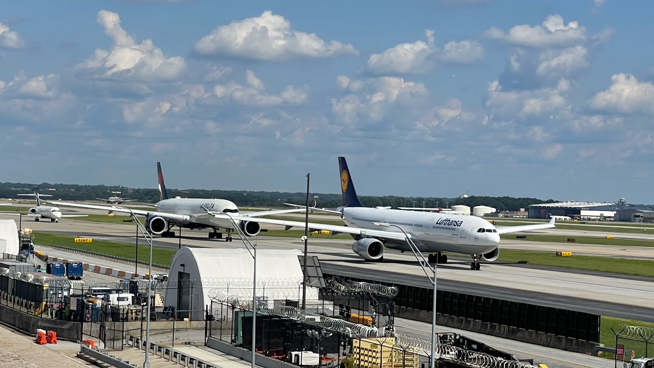 45+ min Plane Spotting @ Atlanta Hartsfield-Jackson International Airport w/ Widebody Aircraft’s