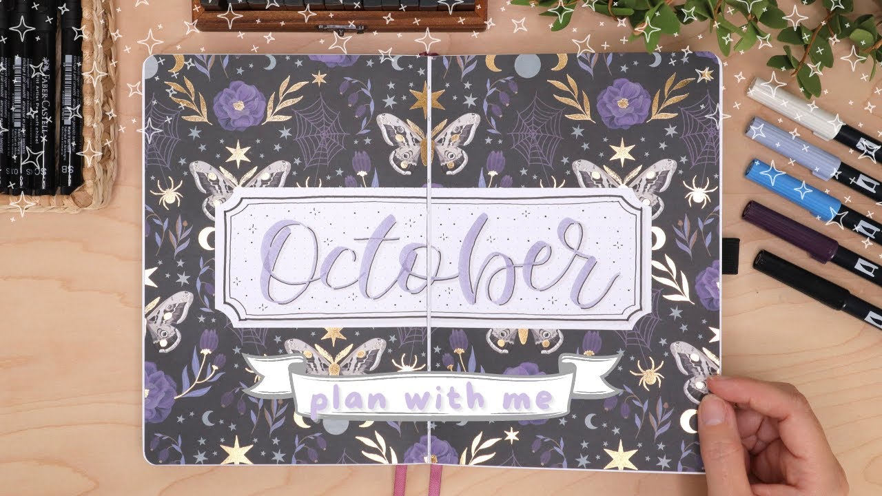 October Bullet Journal Setup | Embracing ALL the Purple | Creative Journal | Scrapbook Journal