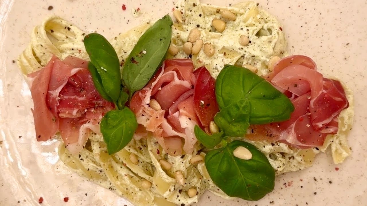 How to Make Restaurant Quality Pasta at Home | Creamy pasta with jamón & pesto