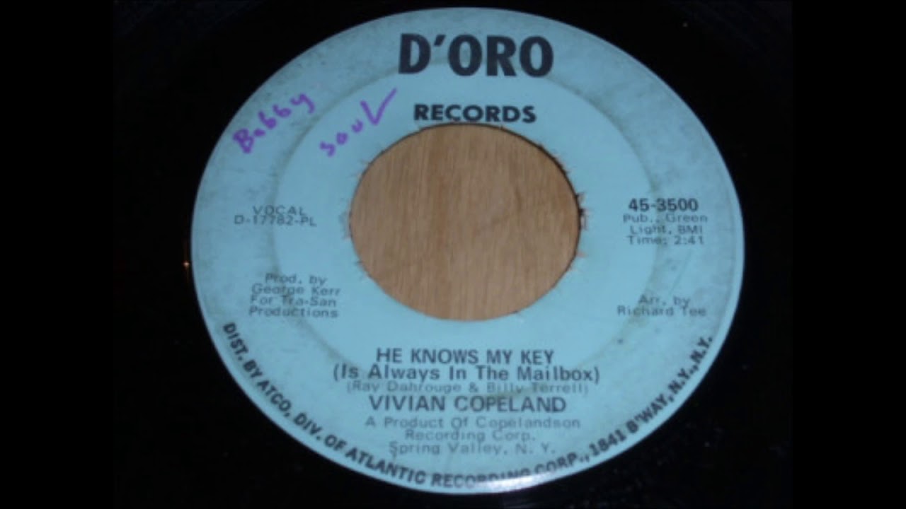 VIVIAN COPELAND   HE KNOWS MY KEY IS ALWAYS IN THE MAILBOX