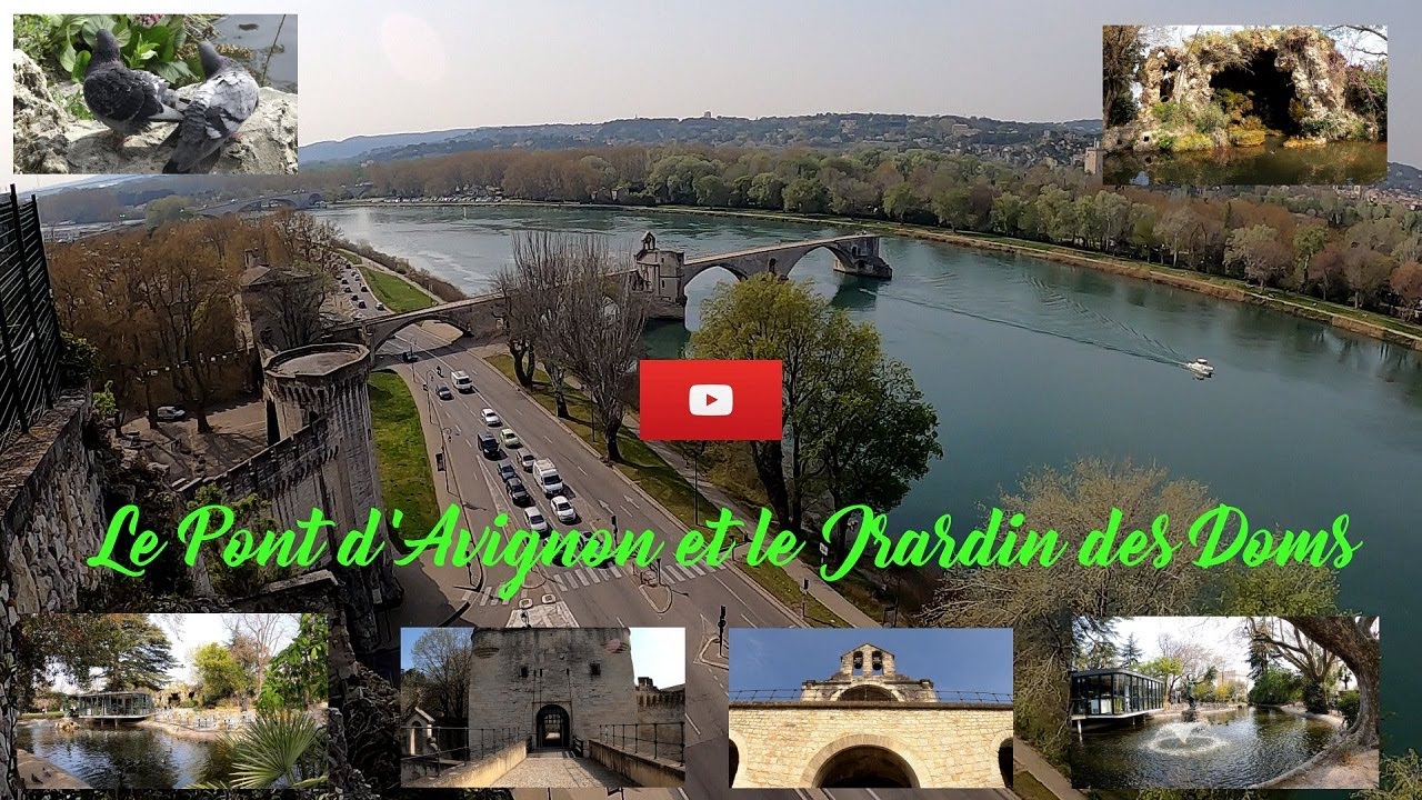 Le Pont d'Avignon et le jardin des Doms à Avignon