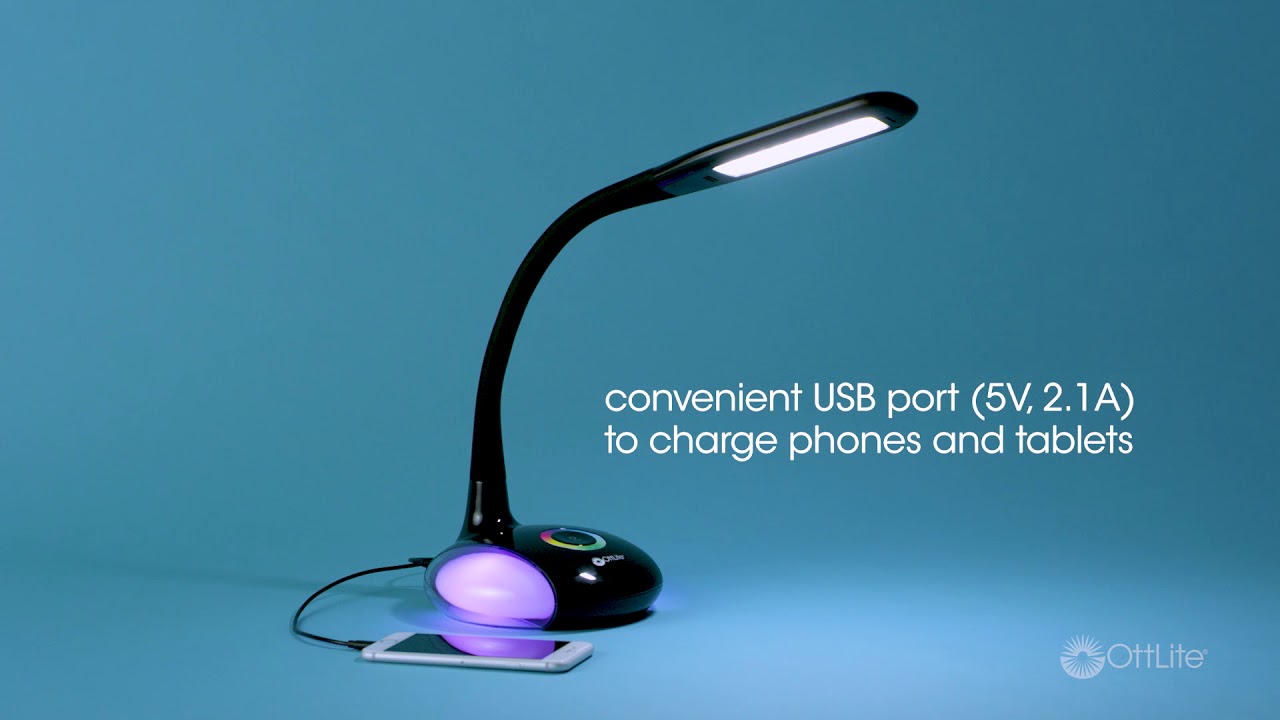 Color Spectrum LED Desk Lamp with USB