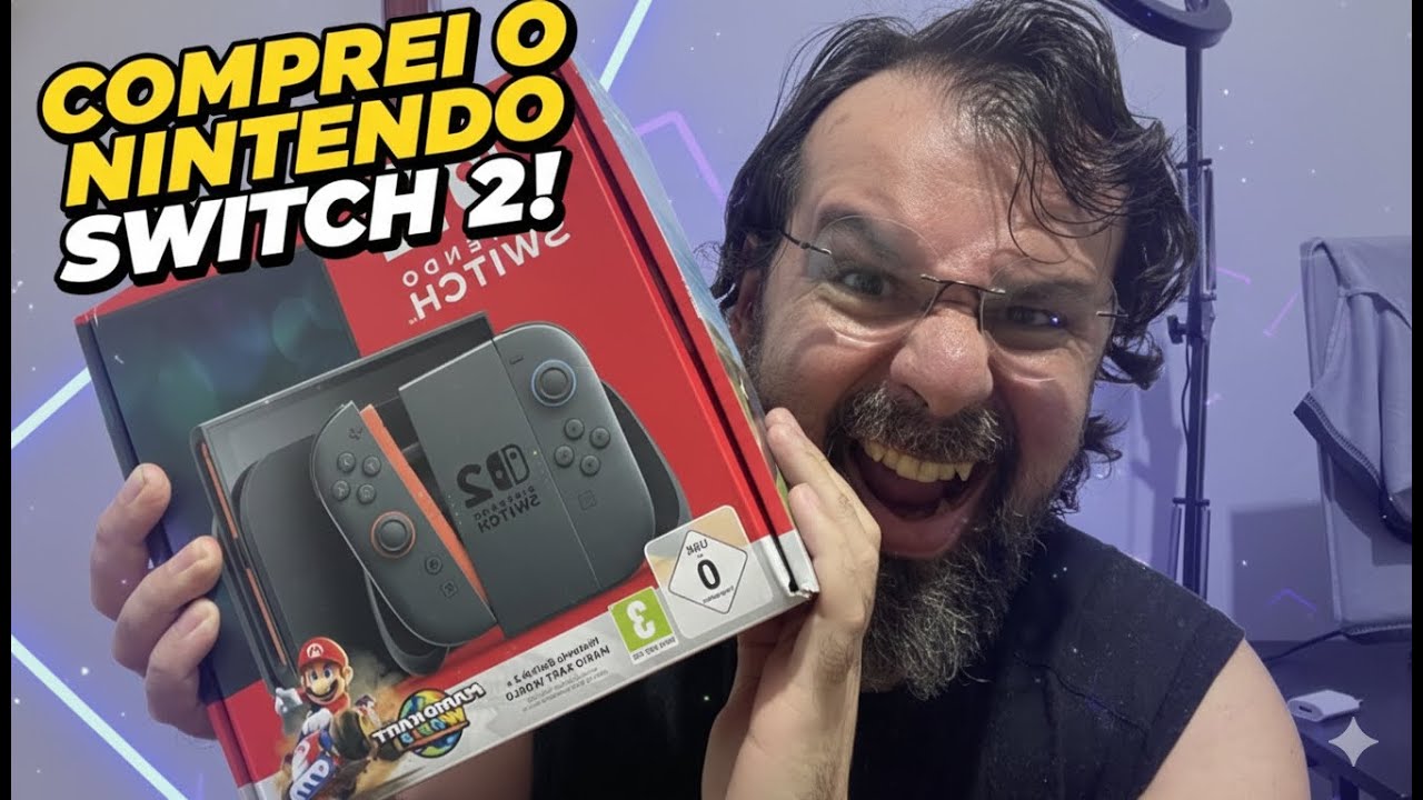 CHEGOU!! NINTENDO SWITCH 2 com MARIO KART WORLD - Unboxing Completo!