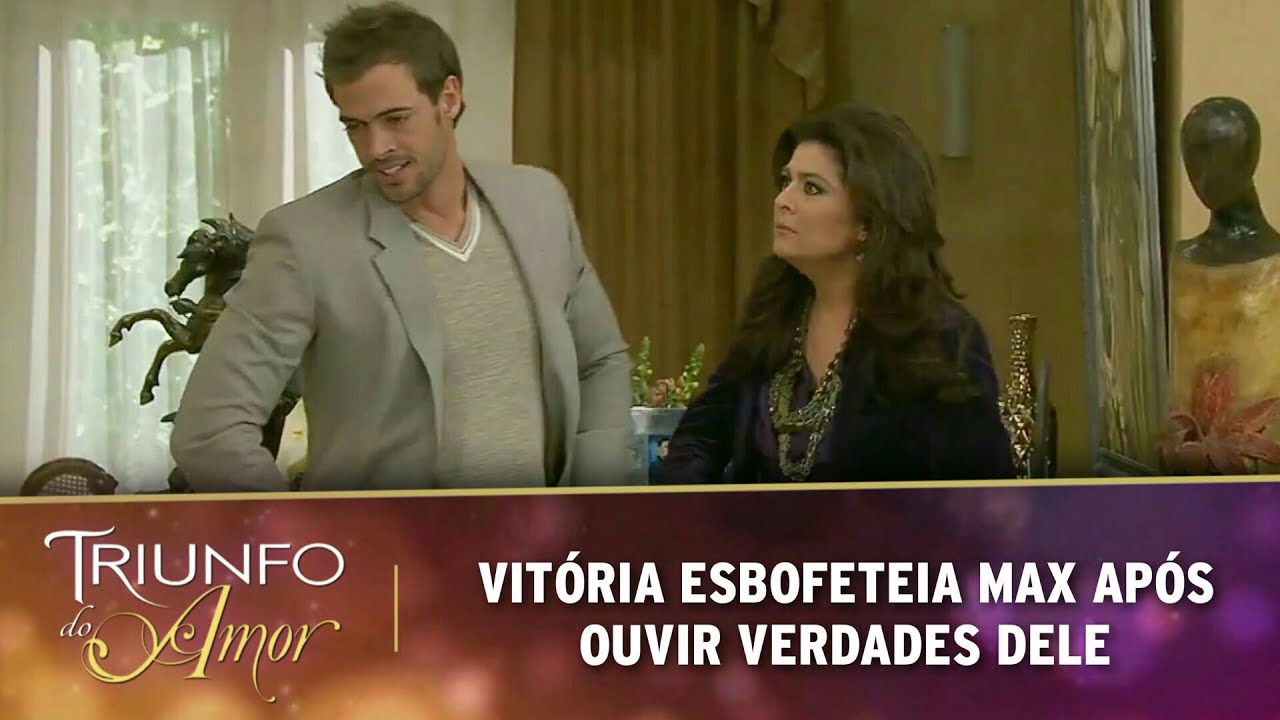 Triunfo do Amor - Vitória dá um tapa na cara de Max após forte discussão