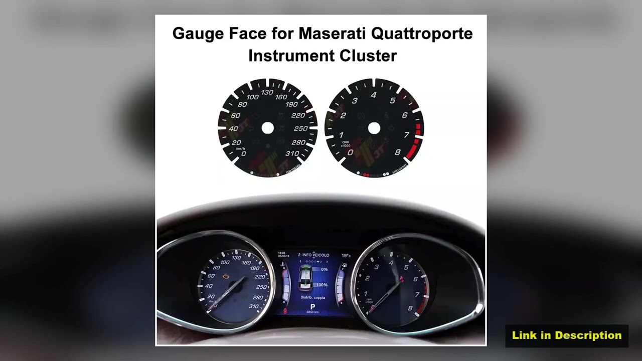 Gauge Face in Color Black Blue Red Yellow for Maserati Quattroporte For Ghibli For Levante Instrume