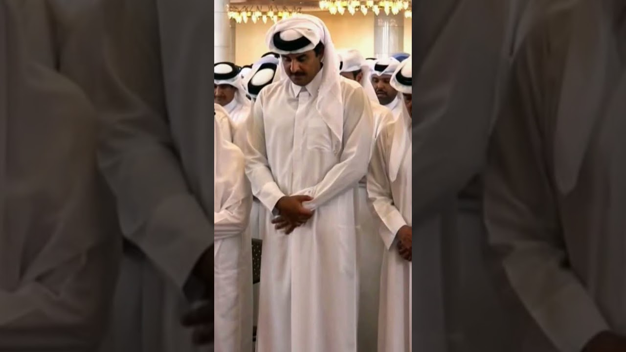 #qatar amir leads the last prayers in doha Israeli attack