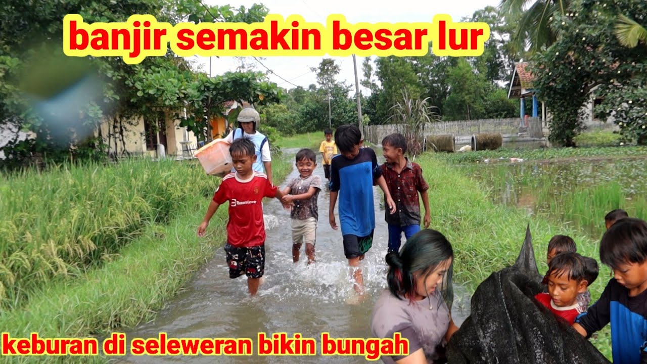 Banjir semakin besar air masuk rumah warga || panik saat ludang pasangan awan hitam di atas Kepala