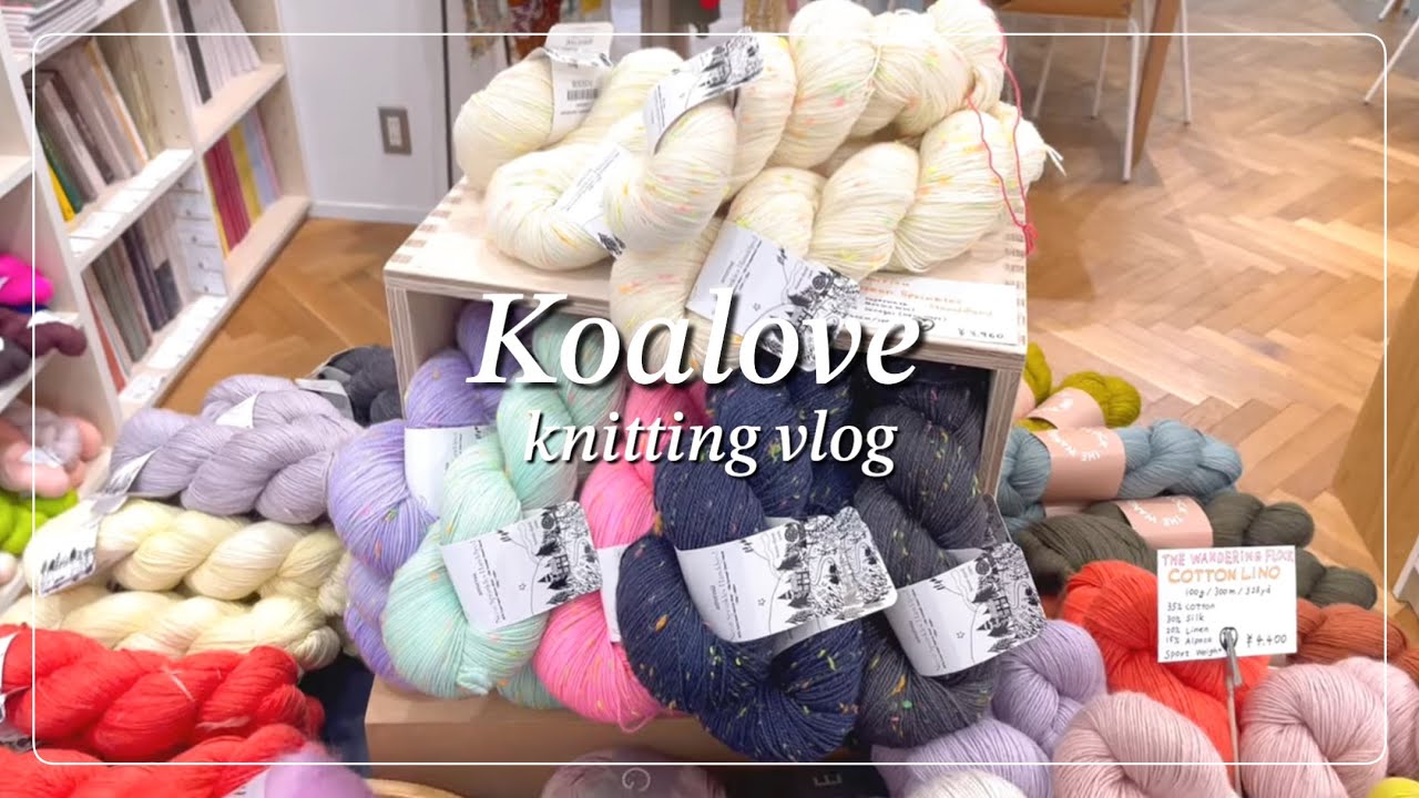 knitting vlog｜東京の毛糸屋さん巡り🗼購入した毛糸の紹介🧶靴下を編む🧦