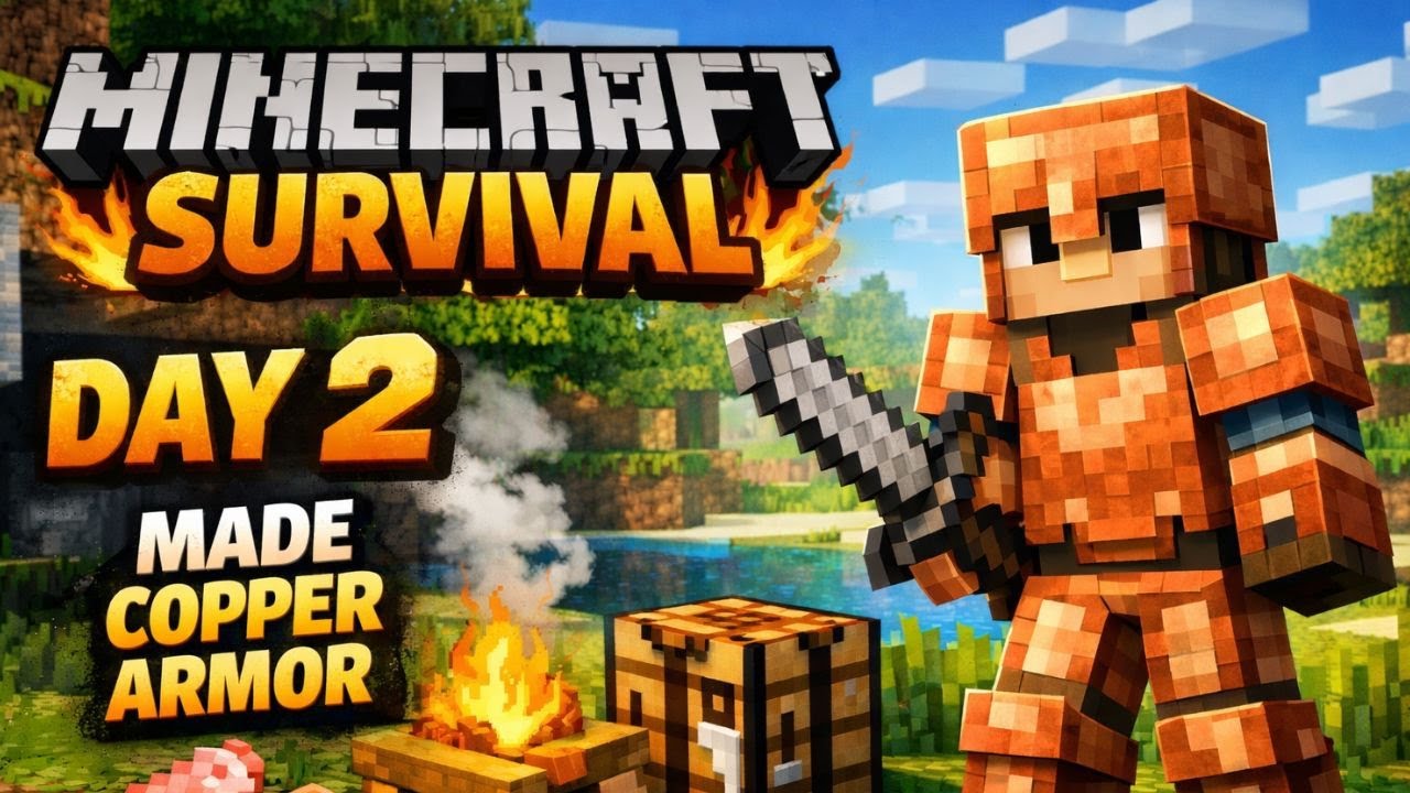 Relaxing Minecraft Survival Day 2 (No Commentary)