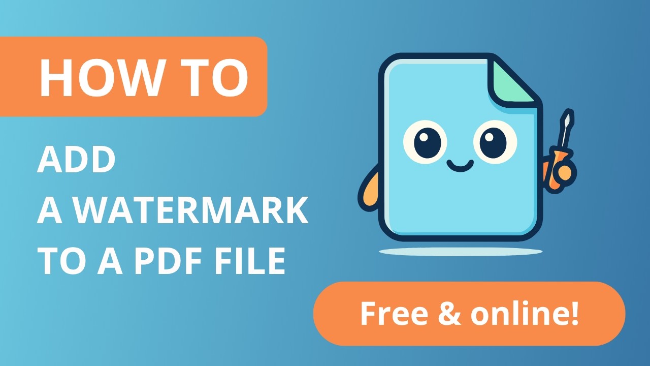 How to Add a Watermark to a PDF File - Free & Online!